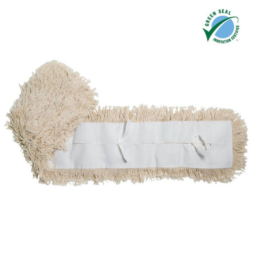 Dust Mop Refill 24X5 IN White Polyester 4PLY Cut End Tie On Tight Twist 1/Each