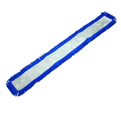 Impact® Dust Mop Head 60 IN Gray Blue Microfiber Canvas Fringed Cut End Looped 12/Case