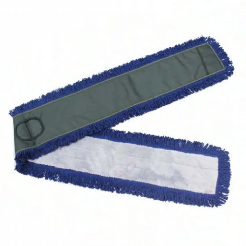 Dust Mop 60 IN Blue Gray Green Microfiber With Canvas Backing Fringed 1 Count/Pack 24 Count/Case