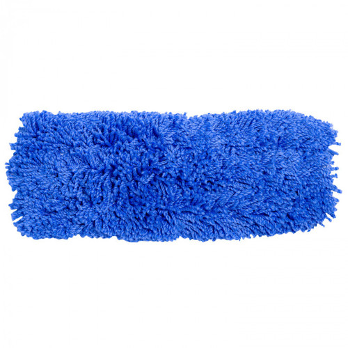 Dust Mop 18X5 IN Blue Microfiber Cut End Backing Tie 1/Each