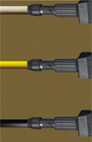 Handle 54X1.13 IN Natural Black Wood Plastic 1/Each