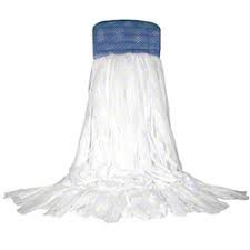 Mop Head Large (LG) Blue Microfiber 4PLY Loop End Large Headband 1/Each