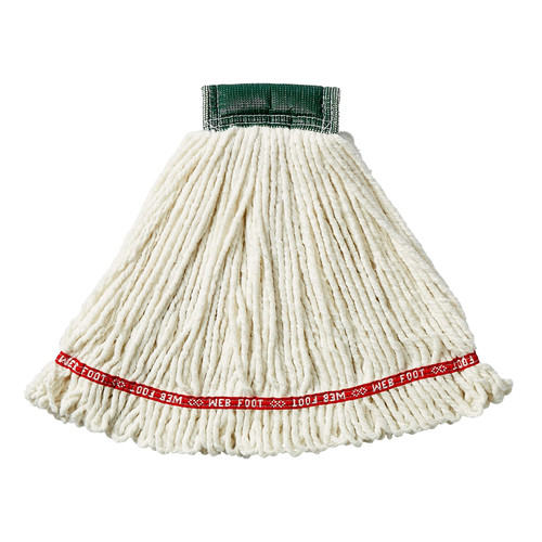 Web Foot® Shrinkless® Wet Mop Medium (MED) 20 OZ White Cotton Synthetic Blend 5IN Headband 1/Each