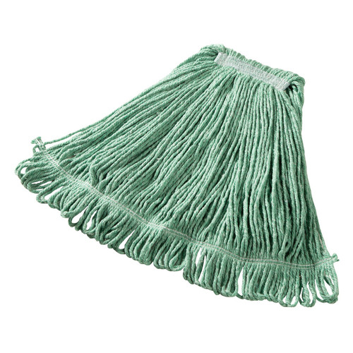 Wet Mop Large (LG) Green Cotton Synthetic Blend 1IN Headband 6/Case