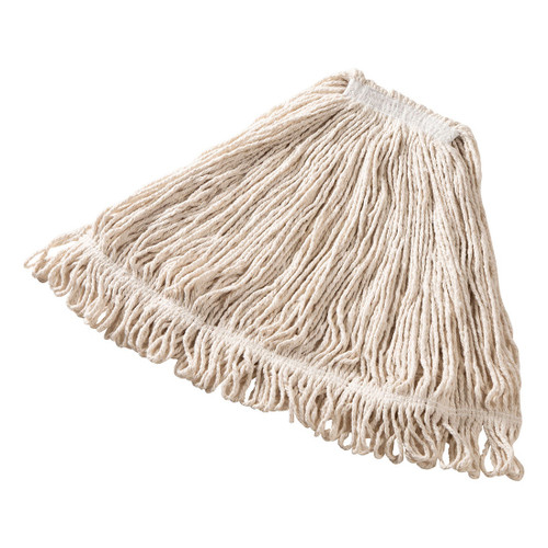 Wet Mop Large (LG) 24 OZ White Blend 1IN Headband 6/Case