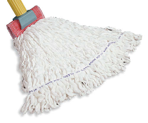 Wet Mop Small (SM) 20 OZ White Polyester Rayon Loop End 5IN Headband 12 Count/Case