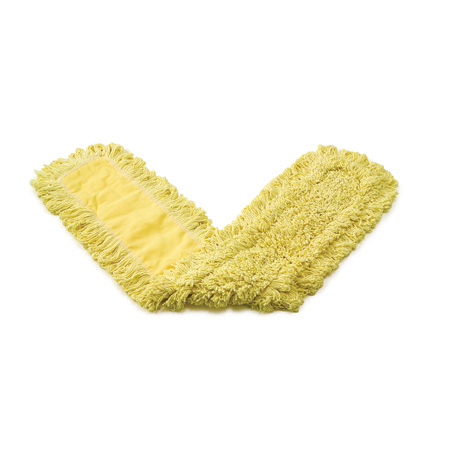 Dust Mop 24X5 IN Yellow Cotton Synthetic Blend Loop End 1/Each