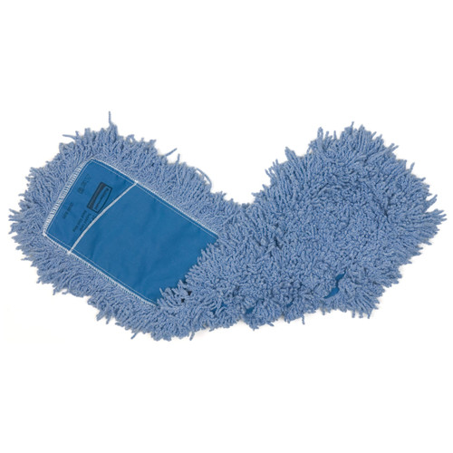 Dust Mop 24X5 IN Blue Blend Twist Loop Slip-On Backing 1/Each