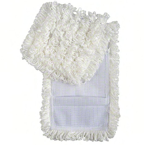Finish Mop 18 IN White Slot Pocket Backing Looped 36/Case