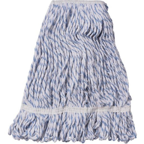 Finish Mop Medium (MED) Blue White Polyester Blend Loop End 1.25IN Narrow Headband 12/Case