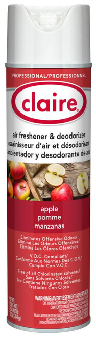 Claire Air Freshener & Deodorizer Apple Aerosol 10 OZ 12/Case