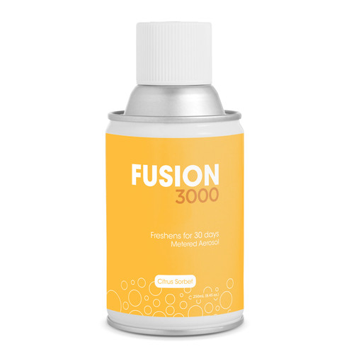 Fusion 3000 Metered Aerosol Refills Air Freshener Citrus Sorbet 12/Case