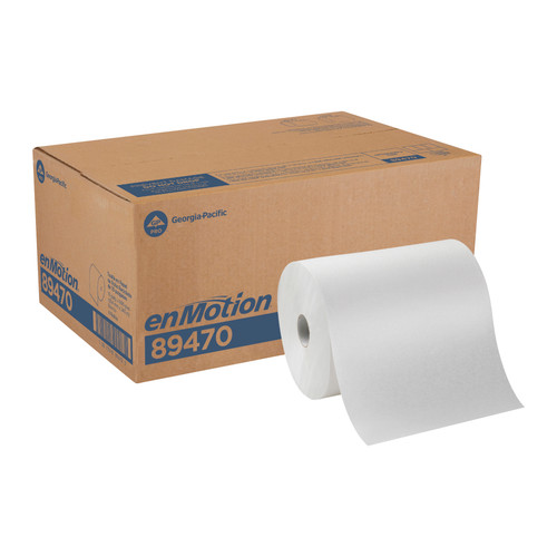 enMotion® Roll Paper Towel 10IN X800FT 1PLY White Standard Roll 7.85IN Roll 800 Sheets/Roll 6 Rolls/Case