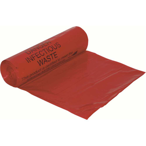Hospi-Tuff® Biohazard Bag 24X32 IN 16 GAL Red LLDPE 1.3MIL Coreless 25 Count/Pack 10 Packs/Case 250 Count/Case