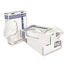 Heritage Can Liner 24X23 IN 8-10 GAL Clear LLDPE 0.55MIL Flat Pack 500/Case