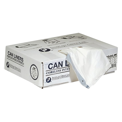 Draw Tuff® Can Liner 36.5X44.5 IN 44 GAL Natural LLDPE 1MIL With Drawstring Closure 100/Case