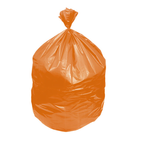 Can Liner 22X20X46 IN Orange Plastic 3MIL 100/Case