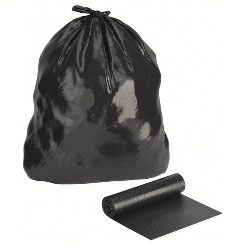 GRAINGER Tough Guy Can Liner 52X75 IN 96 GAL Black LLDPE Coreless 50/Box