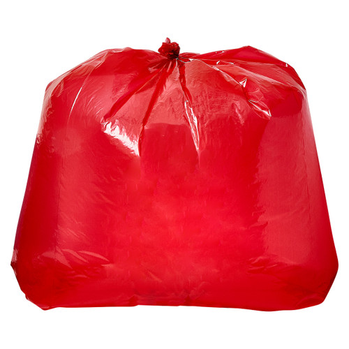 Can Liner 37X52 IN Red Plastic 1.2MIL 100/Case