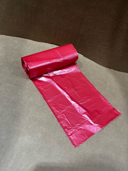 Victoria Bay Can Liner 24X24 IN Red Plastic 8MIC Coreless 1000/Case