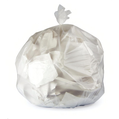 Can Liner 30X37 IN 20-30 GAL Natural HDPE 8MIC FDA Flat Pack 500/Case