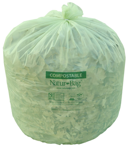 Natur-Bag Compostable Liner 38X58 IN 58 GAL 1MIL 100/Case