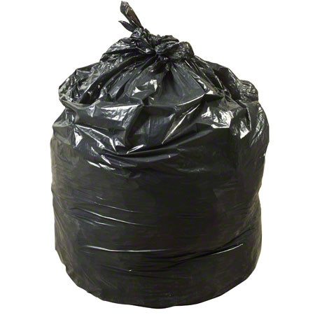 Can Liner 32X24 IN 16 GAL Black LDPE 0.85MIL With Fold Over Closure Coreless Star Seal 25 Count/Pack 20 Packs/Case