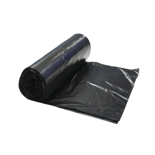 Victoria Bay Can Liner 46X50 IN 50-60 GAL Black LLDPE 0.6MIL Roll 25 Count/Roll 8 Rolls/Case 200 Count/Case