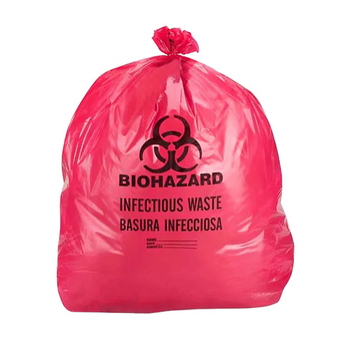 Can Liner 37X50 IN Red Plastic 1.2MIL 100/Case
