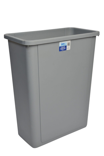 Trash Can 15 GAL 60 QT Gray Plastic 1/Each
