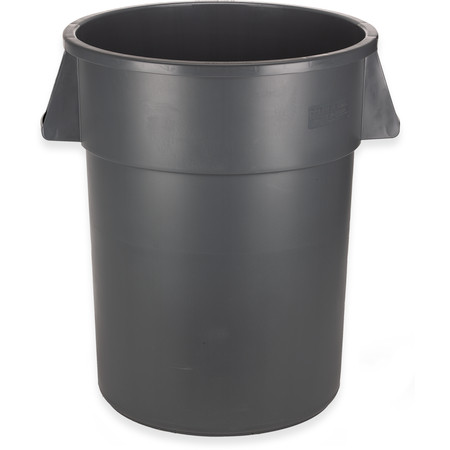 Bronco™ Trash Can 26.52X26.52X33.12 IN 55 GAL 220 QT Gray Round LLDPE 1/Each