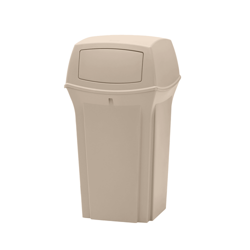 Ranger® Landfill 1-Stream Trash Can 21.25X21.25X41 IN 35 GAL Beige Resin Classic 1/Each