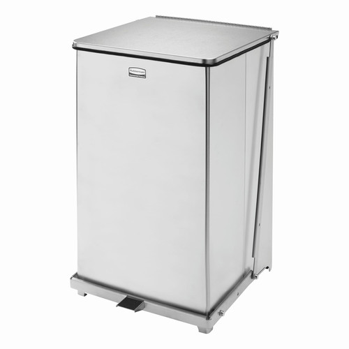 Defenders® Biohazard 1-Stream Trash Can 23X23.5X32.75 IN 25 GAL Square Stainless Steel Step-On 1/Each