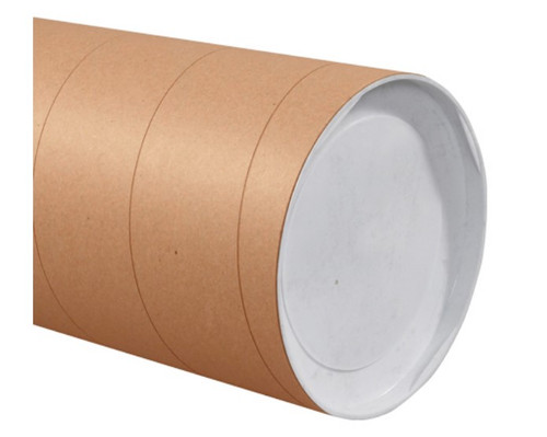 Mailing Tube & Endcap Jumbo 8X48 IN Kraft Cardboard 3PLY 10/Case