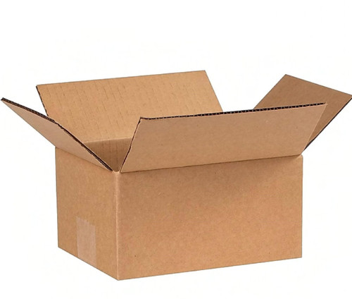 Box 8X6X4 IN Kraft Corrugated Cardboard 32ECT 25 Count/Bundle