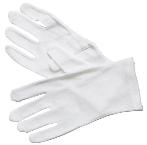 Service Gloves Medium (MED) White Cotton 6/Case