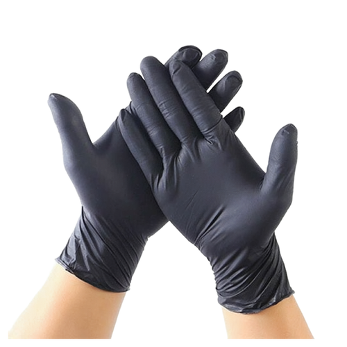 Gloves Medium (MED) Black Vinyl Powder-Free 1000/Case