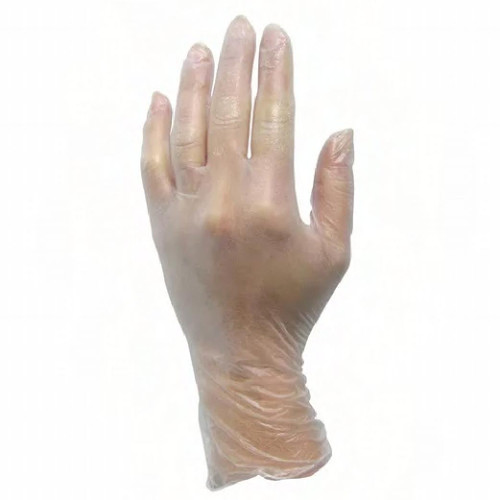 Safety Zone® General Purpose Gloves XL Clear 3MIL Vinyl Powdered Beaded Cuff 100 Count/Box 10 Box/Case