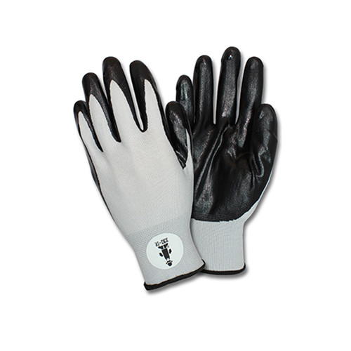 Safety Zone® Gloves Large (LG) Black Gray Cut Resistant Nitrile Nylon Smooth 72/Case