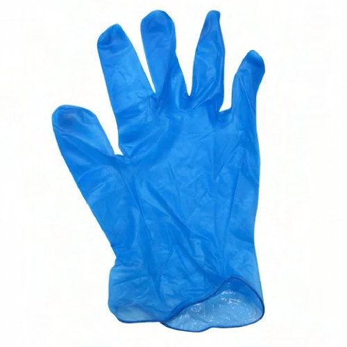 Safety Zone® Gloves Large (LG) Blue Vinyl Powdered 100 Count/Box 10 Box/Case