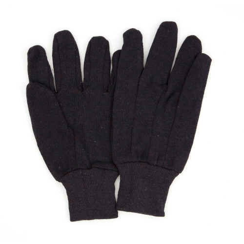 ProWorks® Work Gloves OS 8 OZ Brown Cotton Poly Blend Knit Wrist 12 Pairs/Case