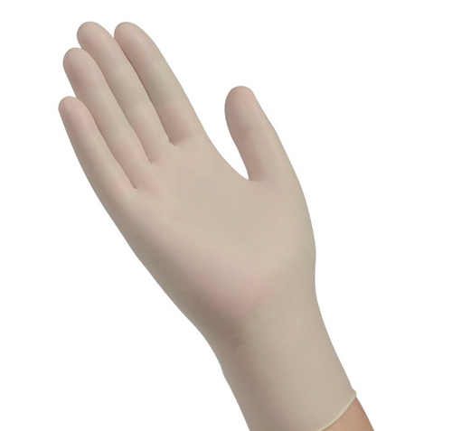 General Purpose Gloves Medium (MED) White 4MIL Latex Powdered 100 Count/Box 10 Box/Case