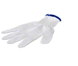San Jamar Gloves Large (LG) White Cut Resistant Cotton 1/Each