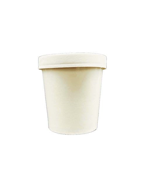 Food Container With Flat Lid 16 OZ Paper White Tall Vented 250/Case