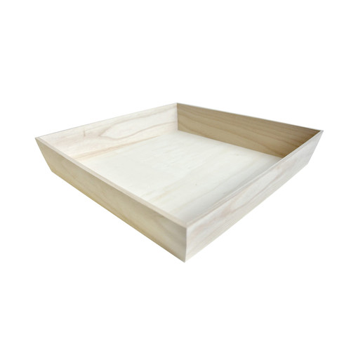Serving Tray 14.75X14.75X3 IN Wood Square Microwave Safe Grease Resistant 10 Count/Case