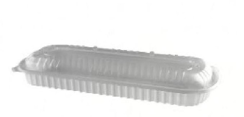 Full Slab Rib Take-Out Container Base & Lid Combo 48 OZ Natural Microwave Safe 100/Case