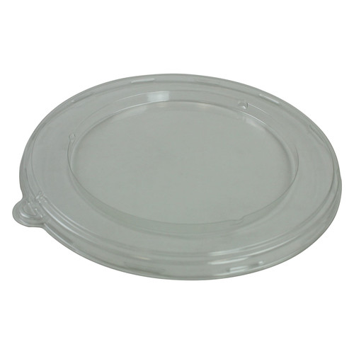 Lid Flat 8.4X0.45 IN PET Clear Round For 24-32-48 OZ Container 300/Case