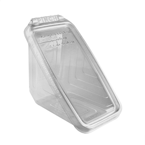 Sandwich Wedge Hinged 7X4 IN Clear 300/Case