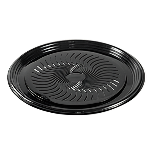Polar Pak® Ebony Serving Tray Base 16X0.93 IN PET Black Round 50/Case