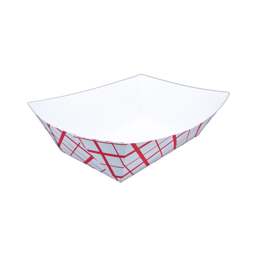 Food Tray 10 LB Paper White Red 250/Case